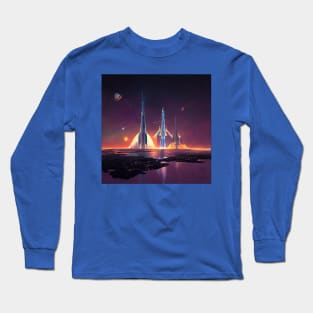 Interplanetary Spaceport Long Sleeve T-Shirt